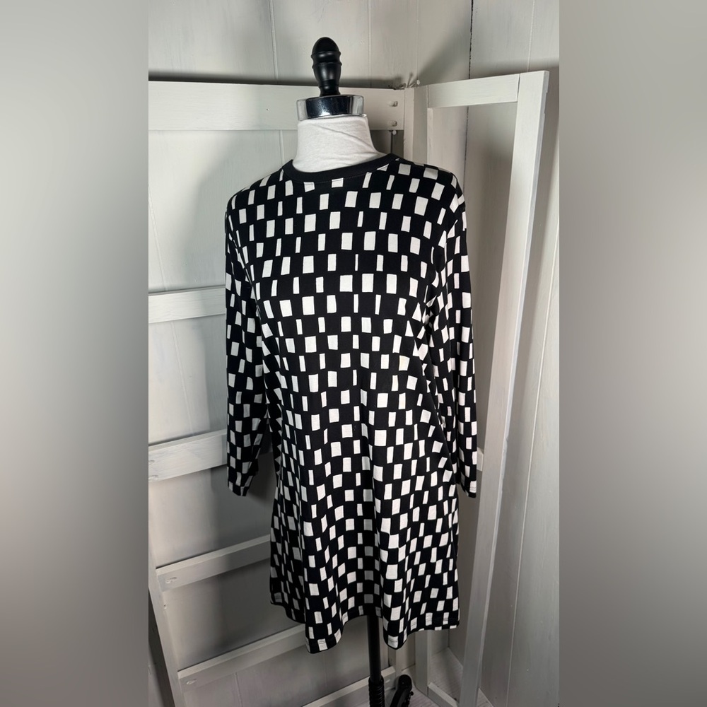 New Vtg Marimekko 100% Cotton Jersey Famed Tilma Noppa Tunic Mini Shift Medium
